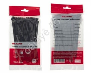 Хомут пластиковый 3,6*150 черный REXANT а0701514
