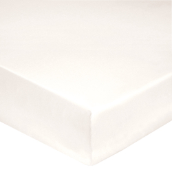 Простыня на резинке 160x200 Blanc des Vosges сатин молочная Франция