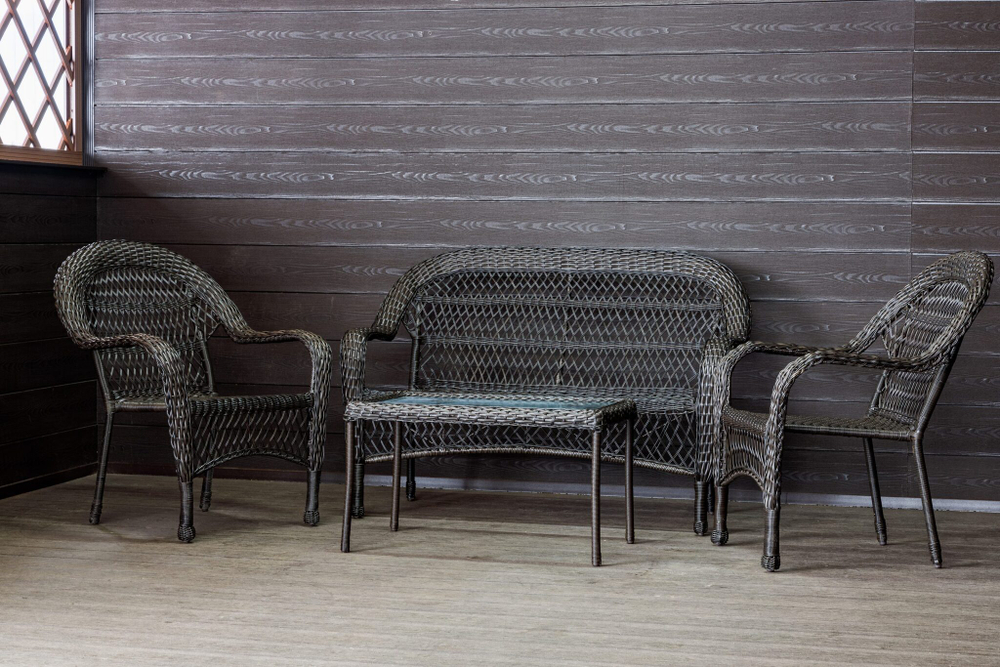 Садовый комплект из искусственного ротанга Мэдисон НЬЮ (Medison NEW) terrace set  с прямоугольным столиком без подушек