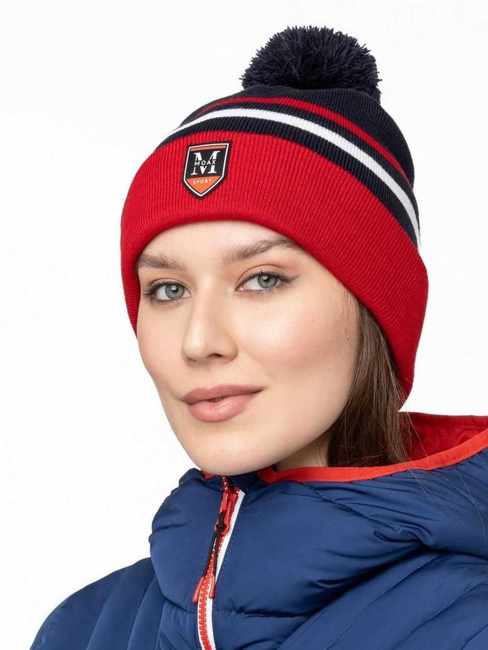 Шапка MOAX Blizzard, синий/красный, 23631M-75100