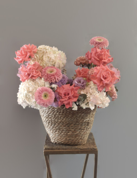 Композиция с гортензиями