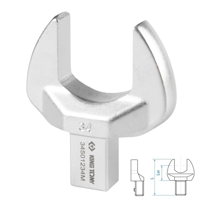 KING TONY (34501234M) Насадка рожковая серии "FIT", 34 мм, 14х18 мм