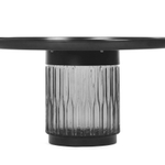 Кофейный столик Vaso Color диаметр 70 стекло закалённое, сталь, темно-серый