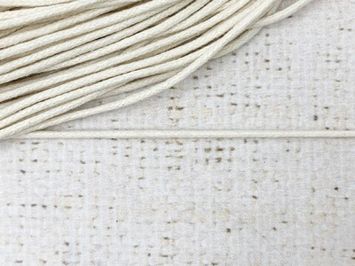 Шнур вощеный d 2 мм, 100% хлопок, суровый