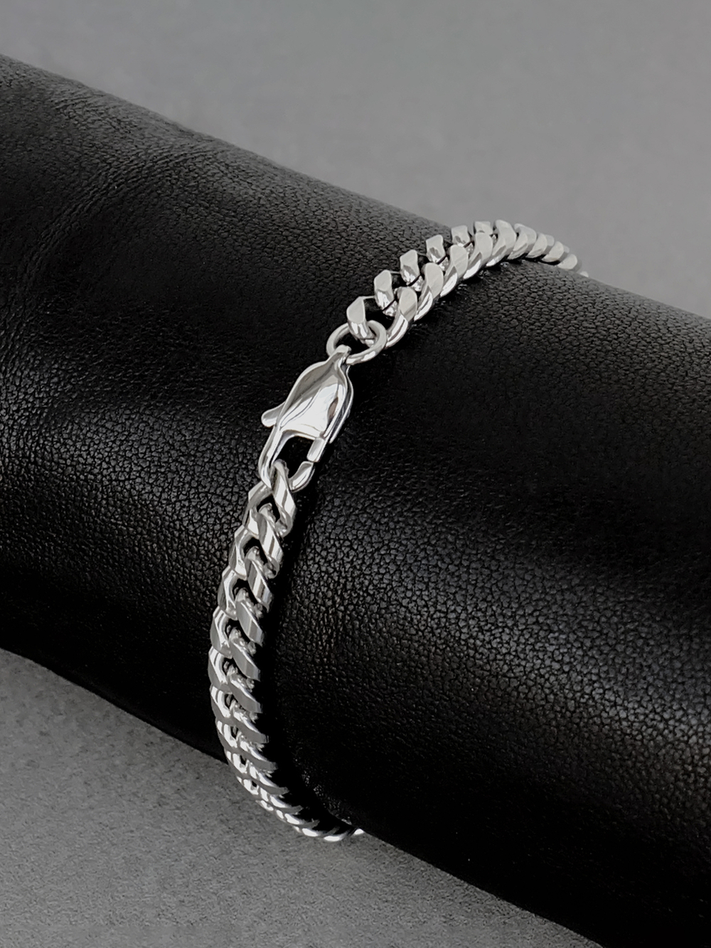 Мужской браслет из стали, панцирное плетение