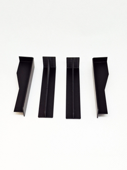 Соединитель для плинтуса 70x12 мм, белый пластиковый - 4 шт.