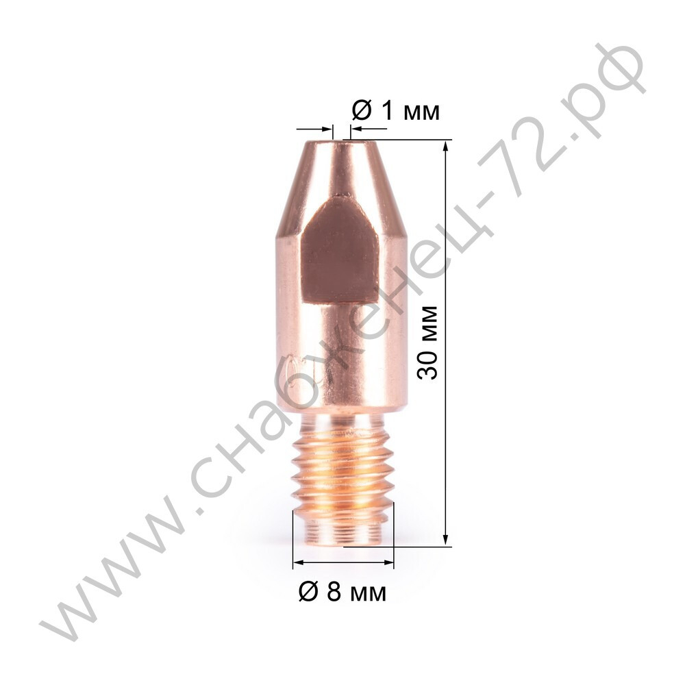 Наконечник FoxWeld M8х30х1.0 (AL) (141.0008/MD0005-60, пр-во FoxWeld/КНР)