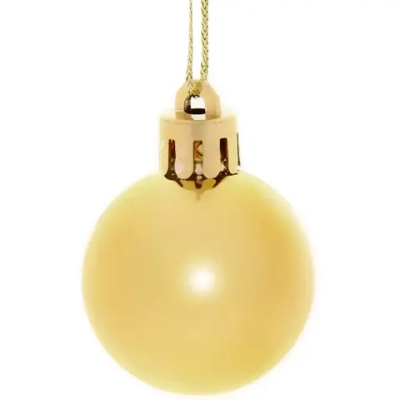 Новогодние шары 3 см (набор 9 шт) «Глянец», золотой