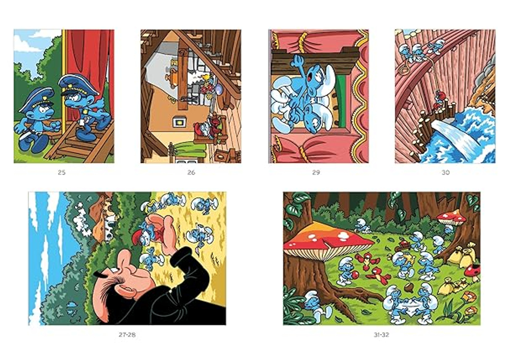 Hachette раскраска по номерам Coloriages au numéro -Раскраски-Schtroumpfs Tome 2