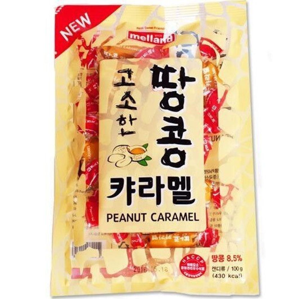 Карамель леденцовая Melland Peanut Caramel со вкусом арахиса 100 г