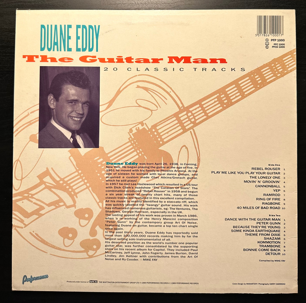 Duane Eddy - The Guitar Man - 20 Classic Tracks (Англия 1988г.)