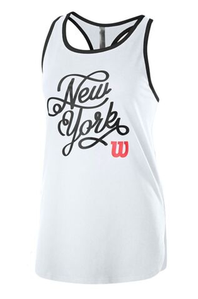 Женский топ теннисный Wilson New York City Calligra Tech Tank W - white