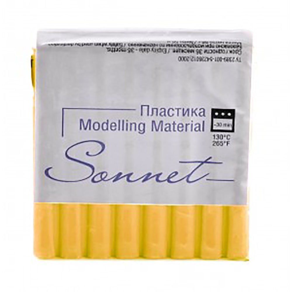 Полимерная глина (пластика) Сонет, 56 гр, брус желтый светлый