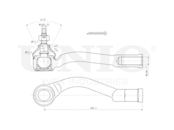 Наконечник рулевой левый UNIO SSP-10164