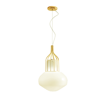Pendant design lamp  AEROSTAT mini by Fabbian (Gold)