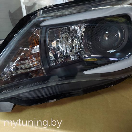 Передние фары tube black для Subaru Impreza III GH