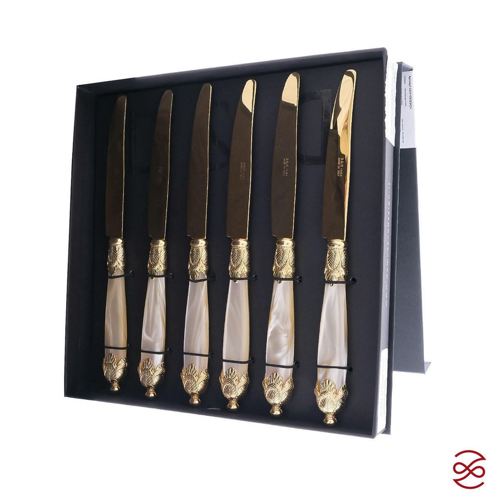 Набор столовых ножей domus siena gold (6 шт)