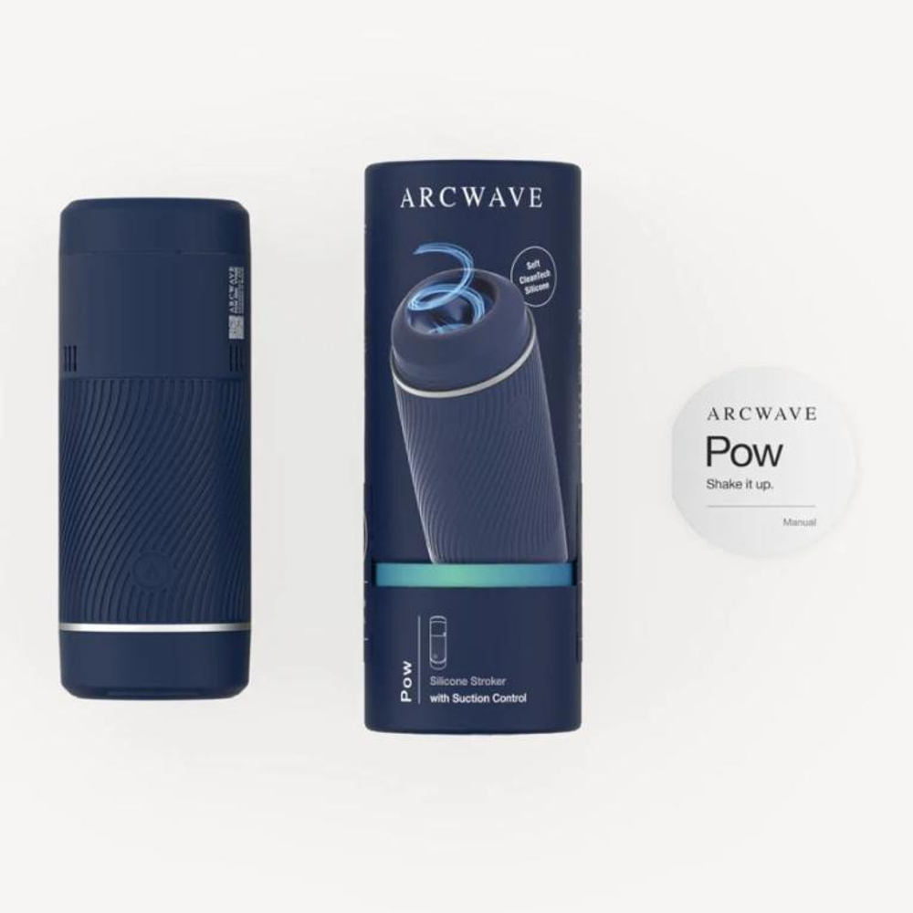 Синий мастурбатор с контролем всасывания Arcwave Pow Stroker (Цвет: синий)