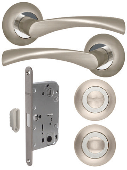 Дверная ручка межкомнатная с магнитной защелкой и фиксатором