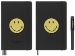 Набор Moleskine LE Smiley (LESMILEYKAWSET) ежедневник/блокнот/ручка-роллер в черной подарочной коробке