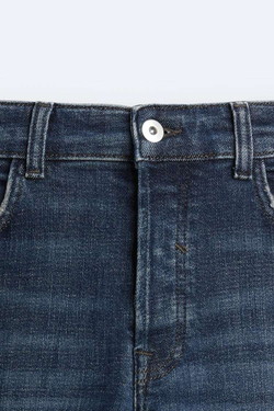 ZARA ДЖИНСЫ SKINNY С РАЗРЕЗАМИ, МОРСКОЙ СИНИЙ