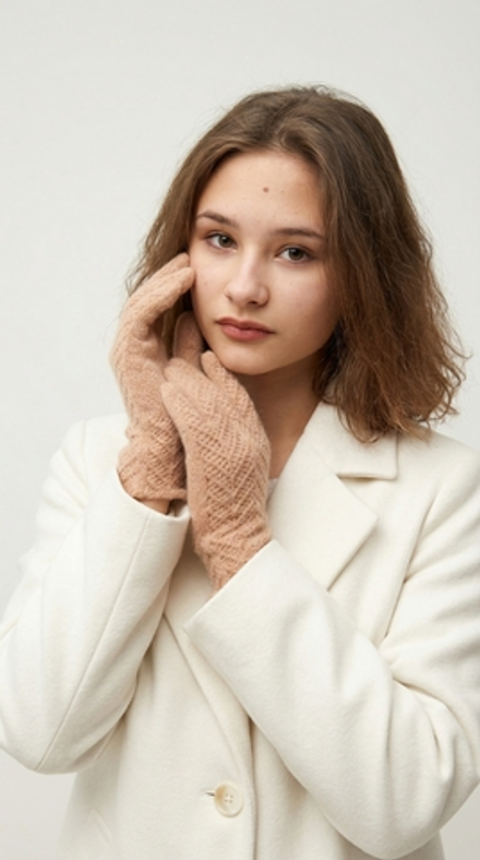 Перчатки ажурные ПЧ237-08 бежевый