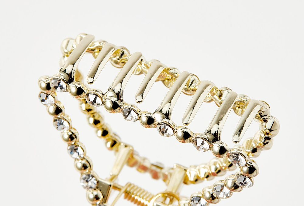 Benten Заколка-краб треугольный (светлый)