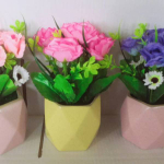 Цветы искусственные в горшочке «Волшебная призма»
