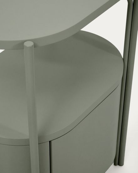 Тумба для ванной Arely из стали и зеленого лака 60 x 40 см