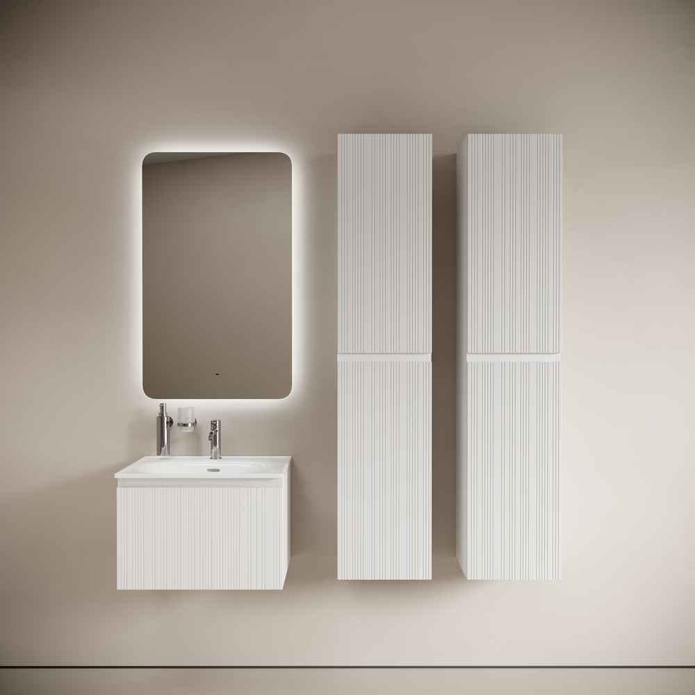 Тумба подвесная SANCOS Code 590х453х400, c одним  ящиком оснащенным доводчиками, цвет белый , арт. CD60W