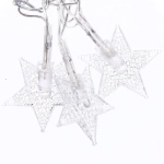 Гирлянда для дома 4,0 м 20 ламп LED с насадками ЗВЕЗДА, прозрач.пров., авторежим.,IP-20 RG/RB (возможность соединения)