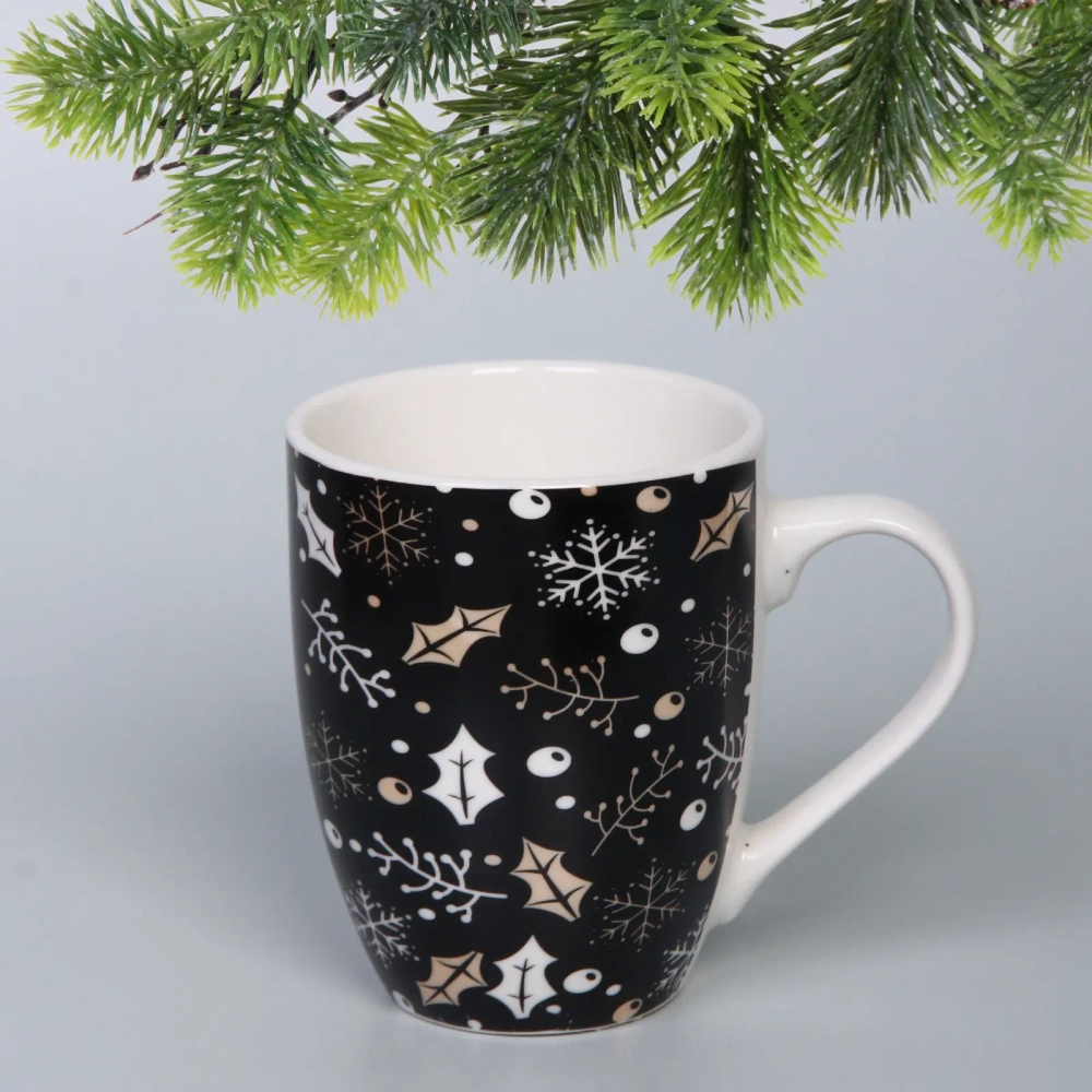 Кружка керамическая 350мл «Тепло праздника», микс рисунков
