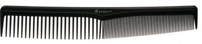 DEWAL Расческа рабочая "Эконом+" комбинированная, черная 18 см
