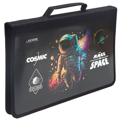 Папка для труда А4 молния вокруг/ручка конгрев твердая "Cosmic"