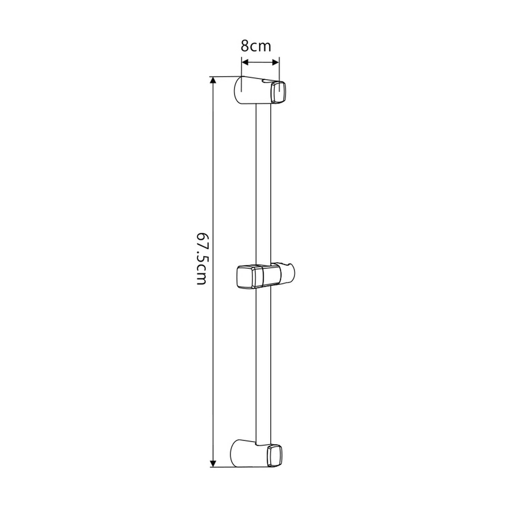 Душевой гарнитур 675мм G8006 GAPPO душ. лейка 5 реж., ХРОМ