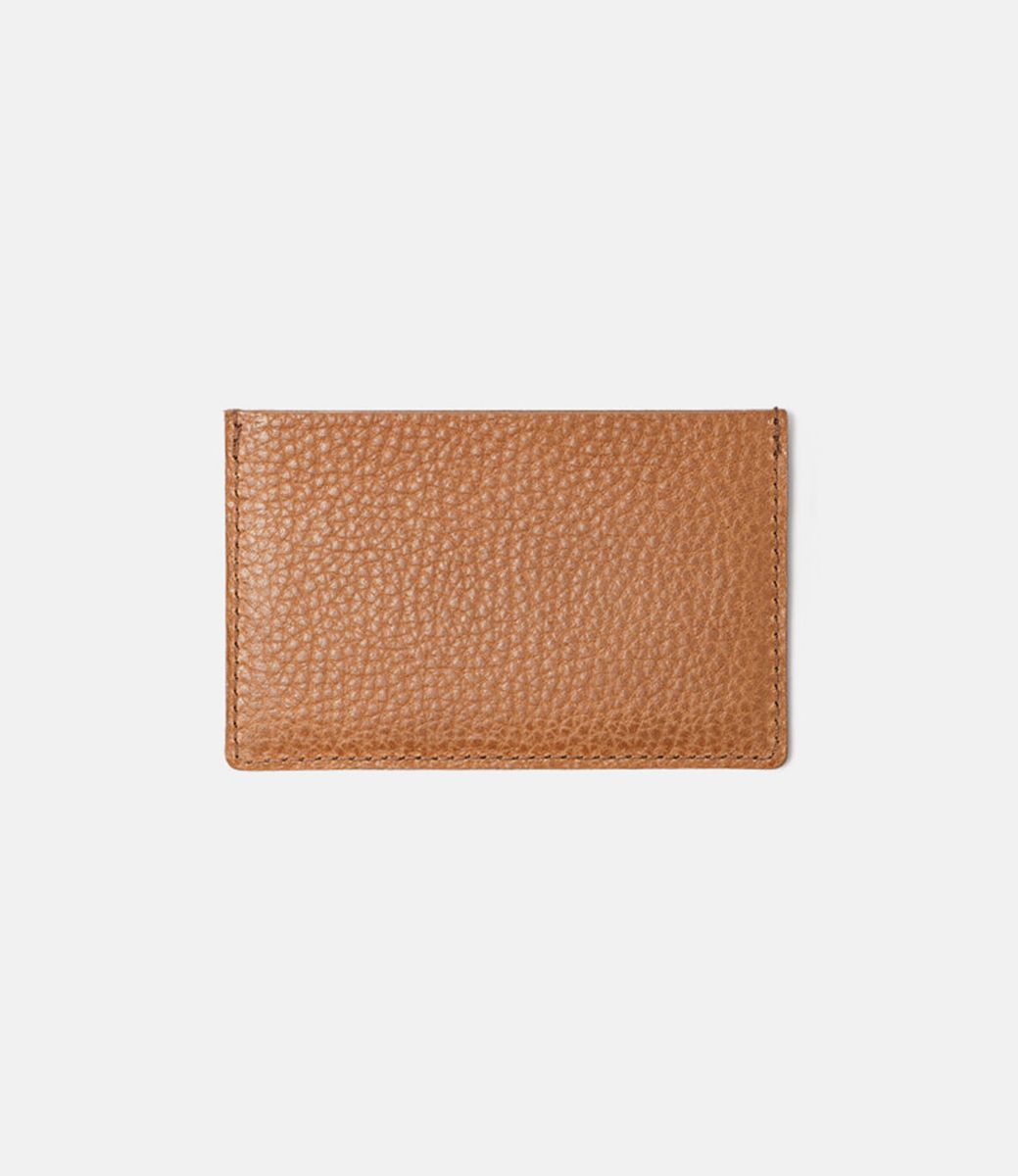 Campbell Cole Grove Card Holder Pebbled Tan — картхолдер из кожи