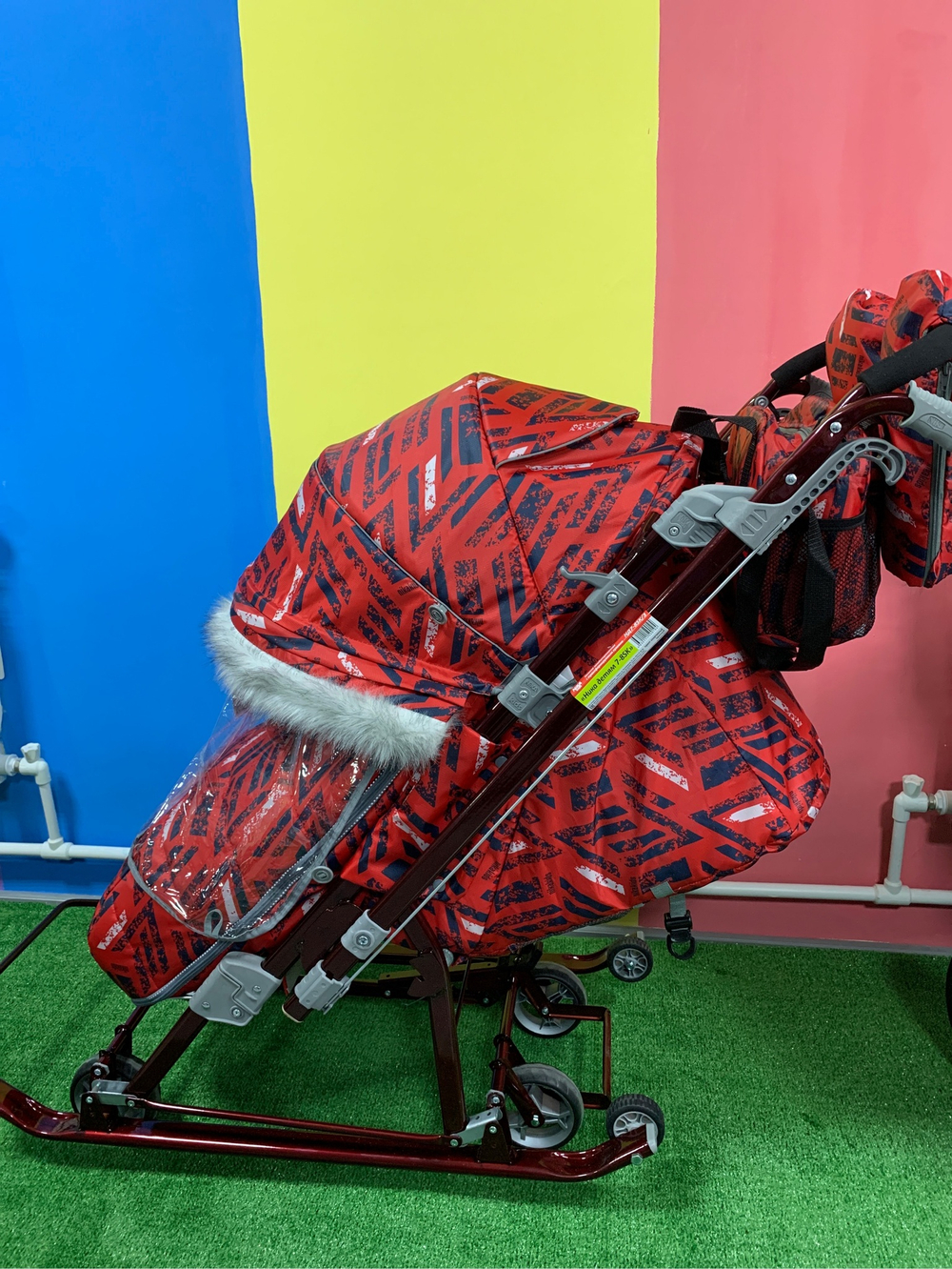 Коляска комбинированная «Ника Детям 7-8S» спортивный красный (арт. НД7-8S/3)