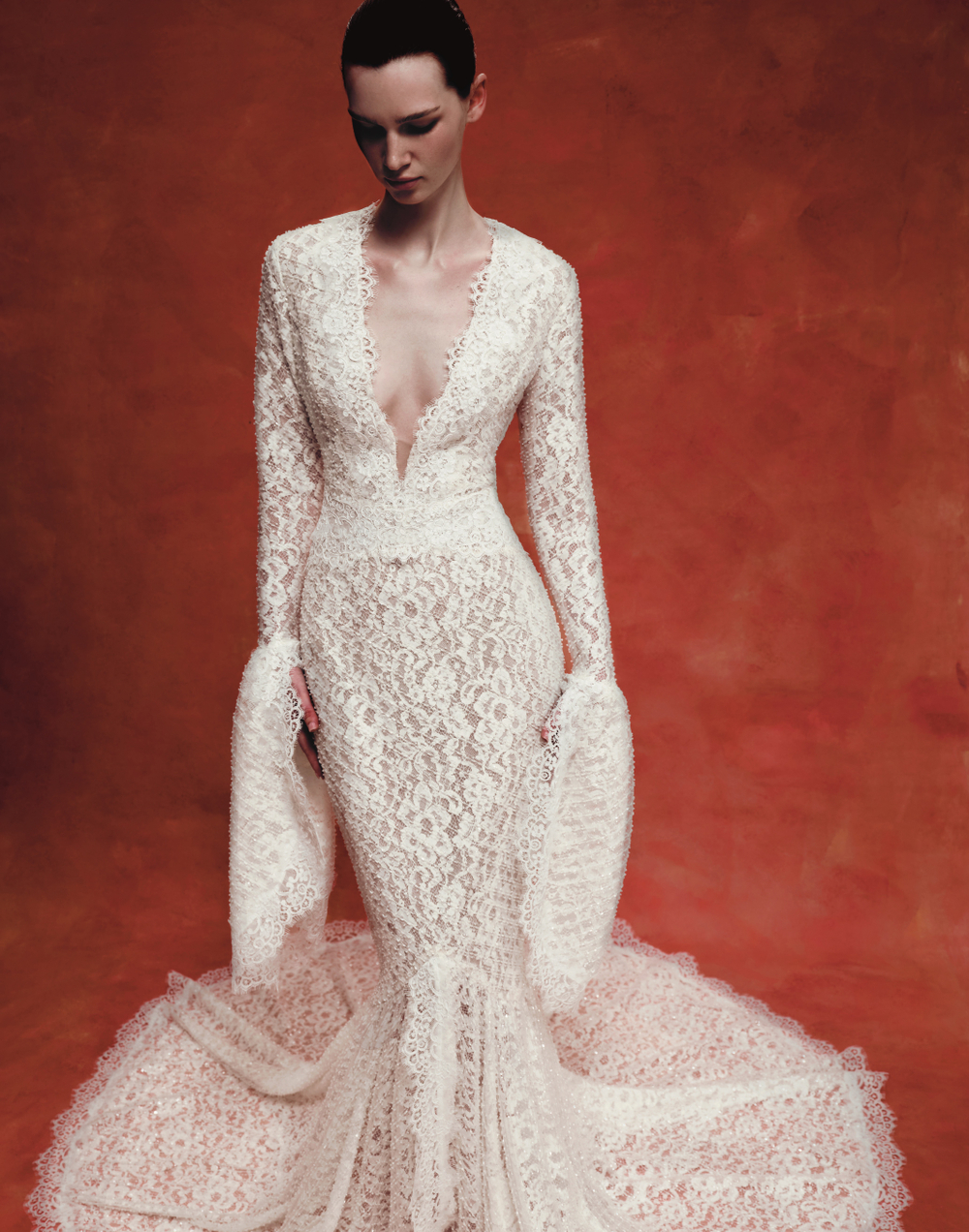 Платье макси из кружева