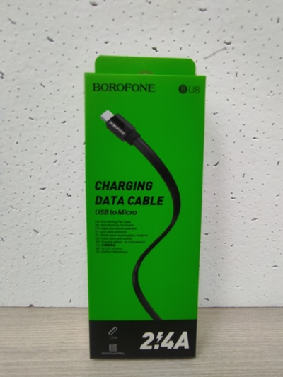 Кабель microUSB Borofone BU8 (2.4A,1m) black