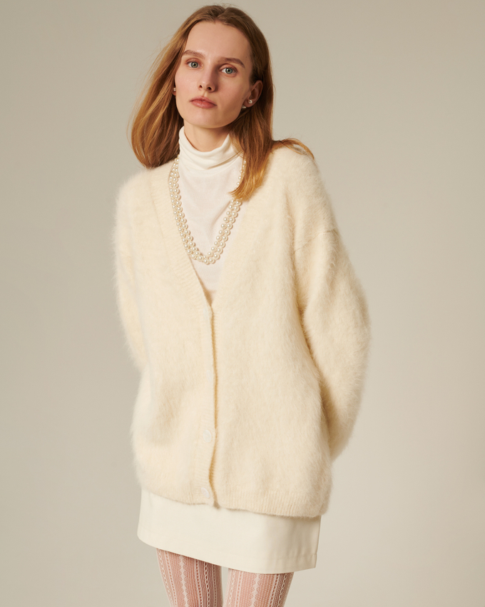 Кардиган молочный LEA