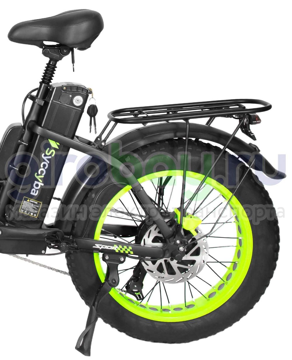 Электровелосипед Syccyba F11 Pro 2025 года (48V/15Ah) - Салатовый обод фото №6