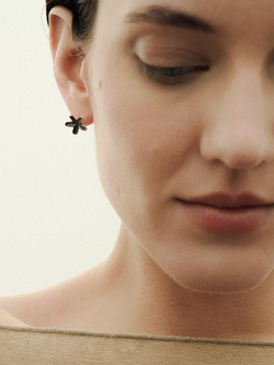 пусеты сирень серебро