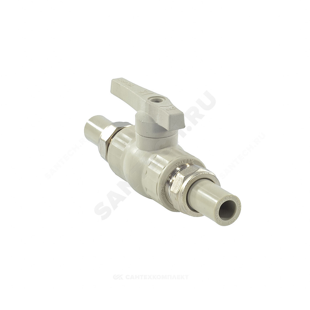 Кран шаровой PP-R полнопроходной серый Дн 20х3/4" VALFEX 20246020Г