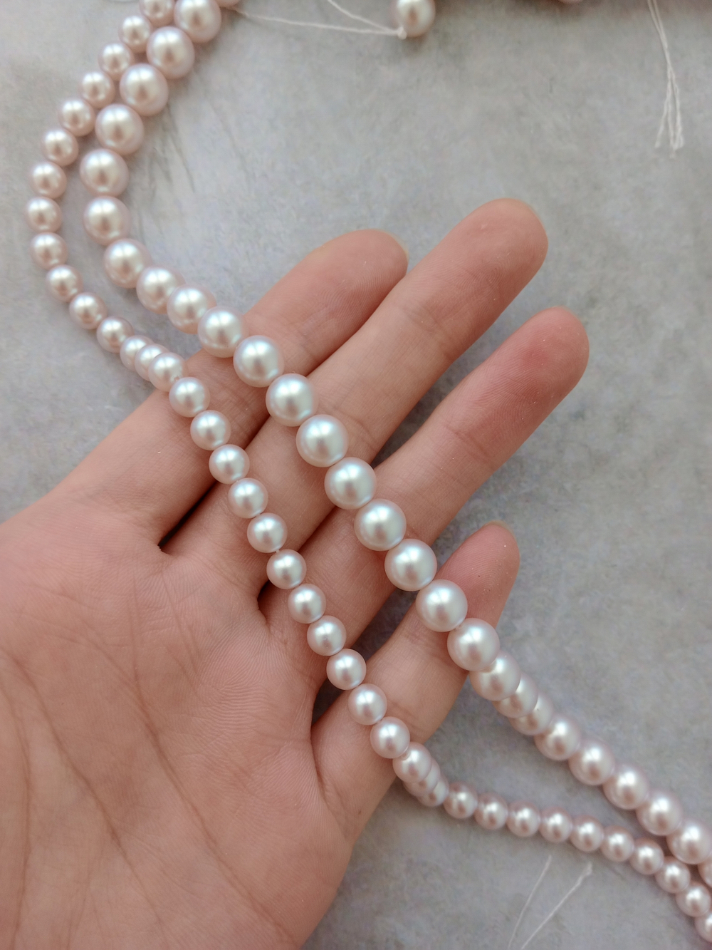 Жемчуг Майорка сатиновая, розовый