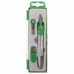 Готовальня BRAUBERG "Klasse", 3 предмета: циркуль 125 мм, точилка, грифель, пенал с подвесом, 210660