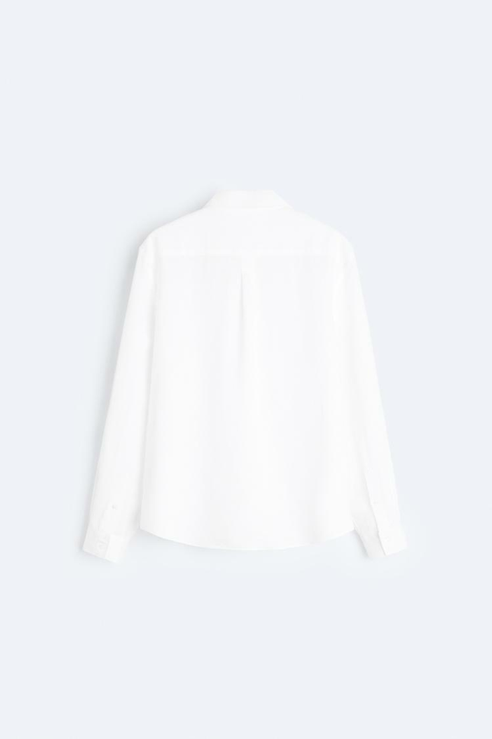 ZARA РУБАШКА ИЗ 100% ЛЬНА, БЕЛЫЙ