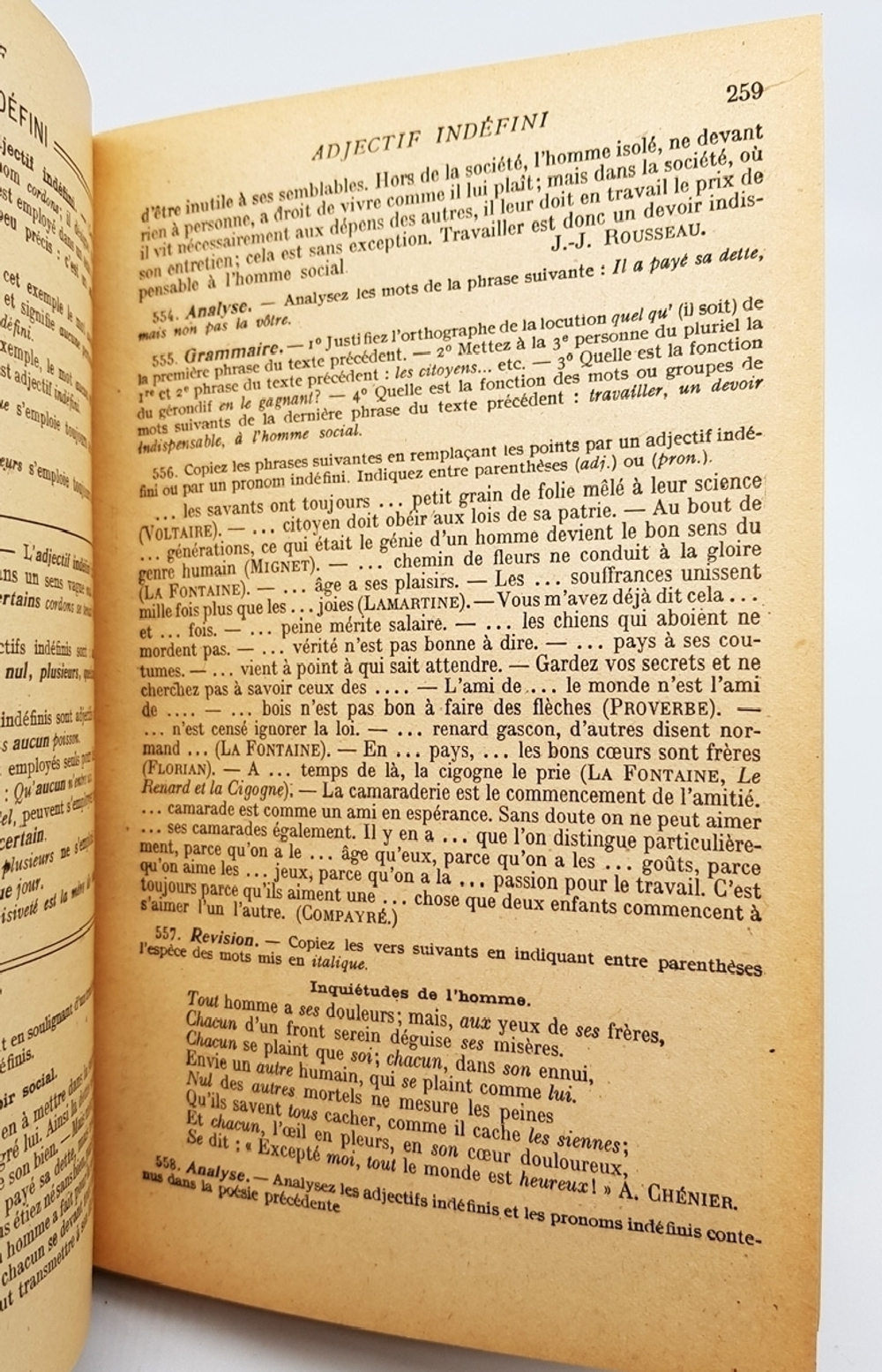 "Cours de Langue Francaise, etude du vocabulaire grammaire et exercices, composition francaise. Cours Complementaire brevet elementaire". Ch.Maquet, L.Flot, L.Roy (Ш.Маке, Л.Флот, Л.Рой). 1921г. - антикварное издание