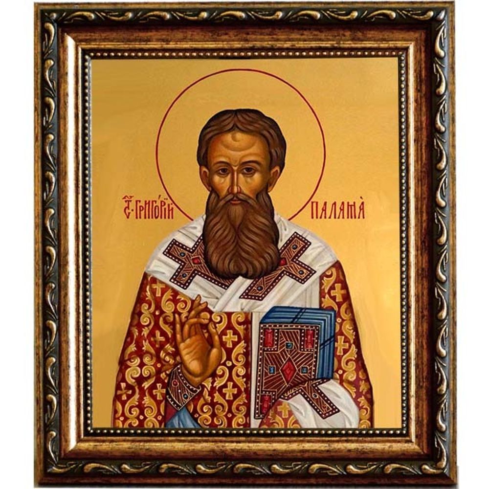 Григорий Палама, Солунский Святитель. Икона на холсте.