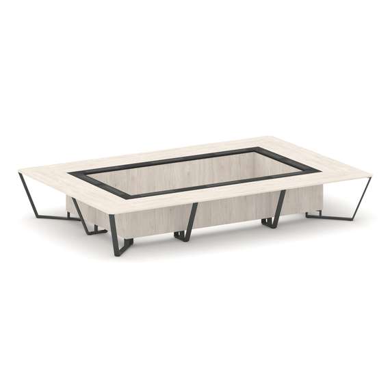 Steel Meet Стол переговорный прямоугольный KM-PR.B.SP-20K Денвер Светлый/Графит Глянец/Металл Антрац