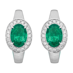 Серьги с Изумрудом и Бриллиантами, E0143-001/3